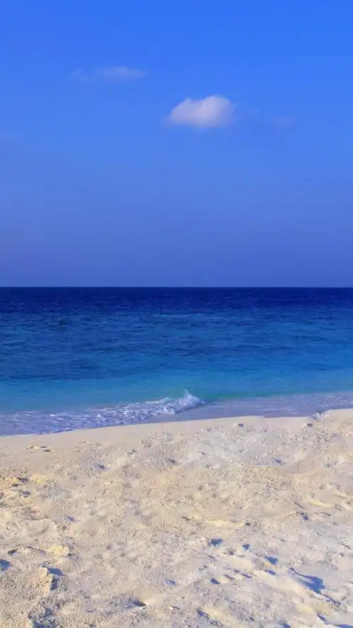 清爽的夏天海滩风光,高清图片,手机壁纸