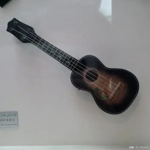 新疆博物馆,记不大清了好像是塔塔尔族的四弦琴,看上去跟尤克里里差不