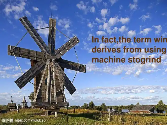 英语简介荷兰风车 in fact,the term win derives from using machine