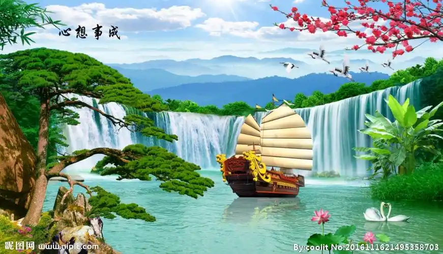 心想事成设计图__风景_psd分层素材_设计图库_昵图网nipic.com