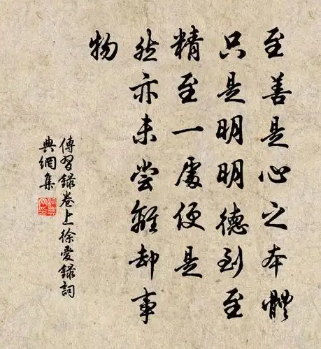 王阳明至善是心之本体.只是明明德到至精至一处便是.