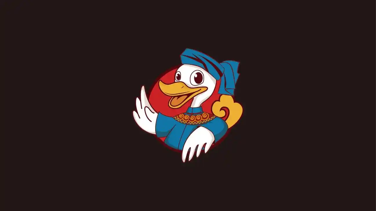 鸭货鸭脖卡通商标标志logo设计.#logo设计 #标志设计 - 抖音
