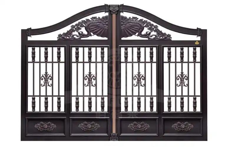 佰福来铝雕别墅铝艺大门 农村进户门双开防盗门 铝艺门定制