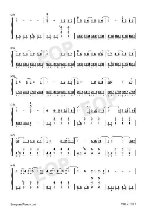 水星记-独奏谱双手简谱预览2