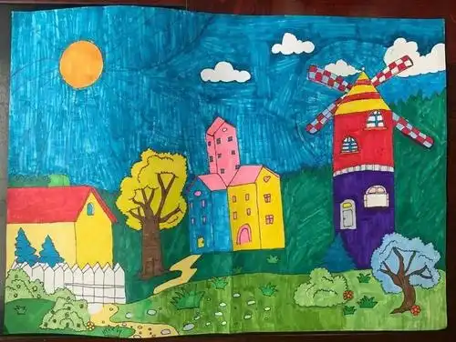 我心目中的新农村人居环境我眼中的家乡变化主题绘画获奖作品展播三