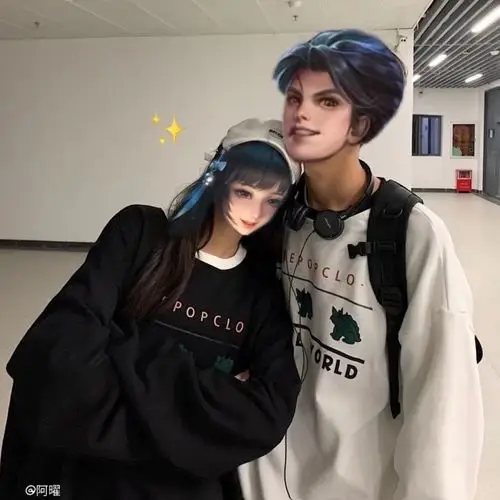 王者荣耀街头霸王闺蜜头像情侣头像西施东方曜庄周干将莫邪男头女头