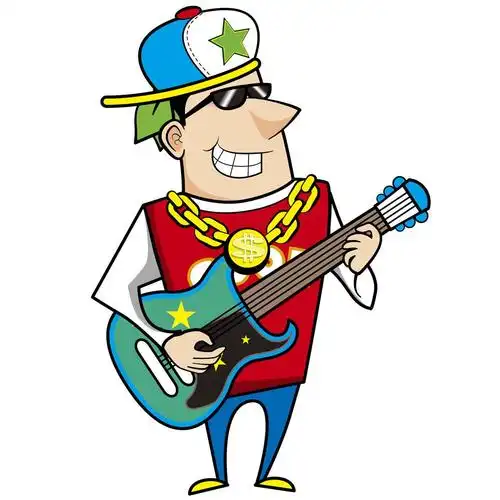 酷卡通艺人的插图,酷卡通艺人的插图.