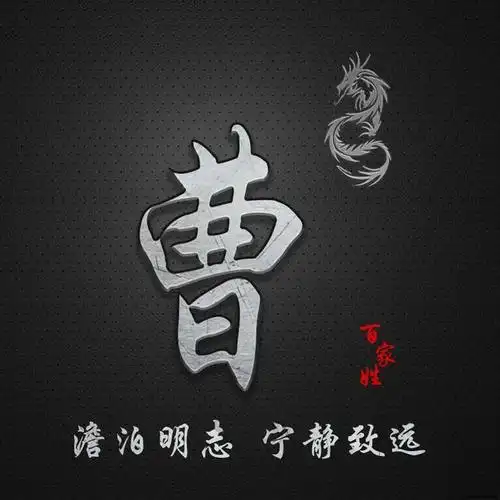 简约百家姓定制图像,澹泊明志 宁静致远,抖音微信专属定制头像