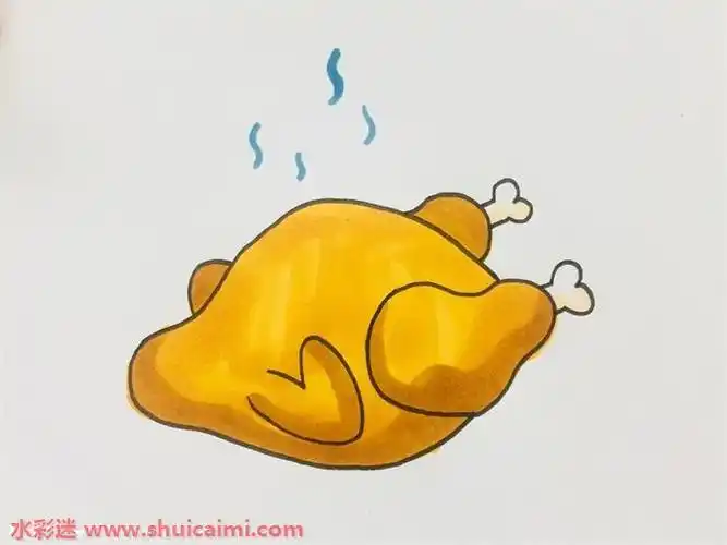 鸡腿的彩色简笔画集