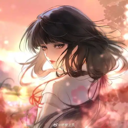 桔梗#9715#犬夜叉桔梗#永不忘那年夕阳下,最美的她.