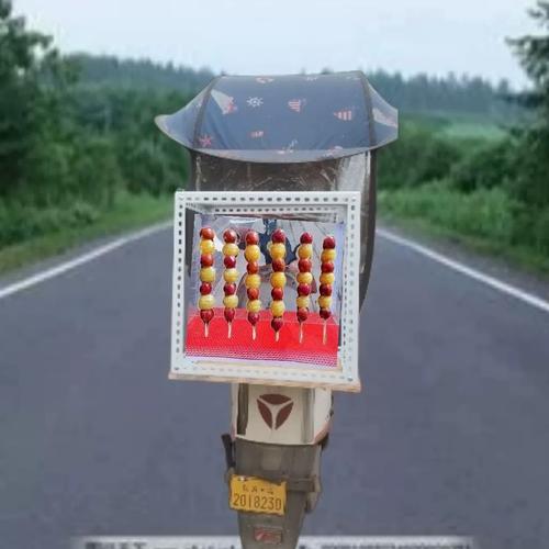 冰糖葫芦专用凉皮架子摆摊玻璃柜地摊罩子小吃三轮架子