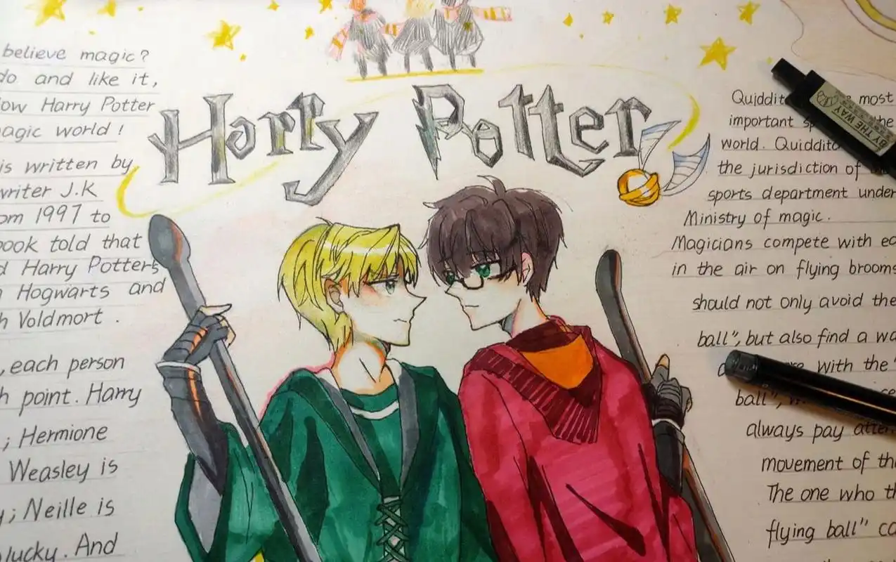 哈利波特手抄报～ 是哈利波特手抄报～关于魁地奇的!