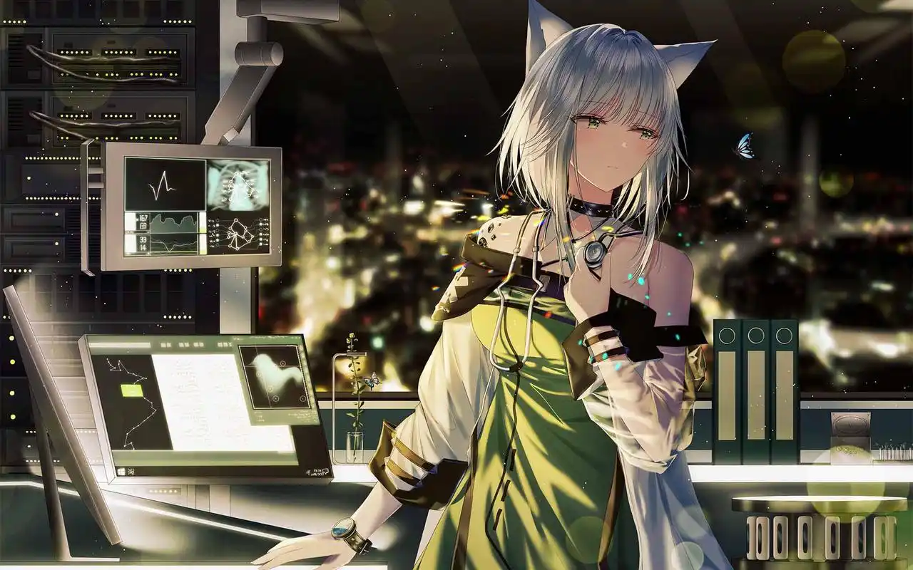 明日方舟人物插画桌面壁纸高清大图预览1920x1200_游戏壁纸下载_美桌