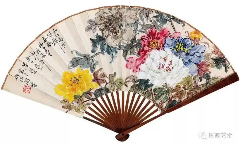 香风拂暑气绝美名家牡丹扇面欣赏