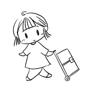 简单可爱的小女孩简笔画图片