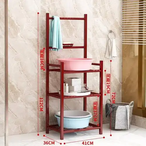 脸盆架落地式农村新式洗脸盆架子新款简易老式放的落地家用木质