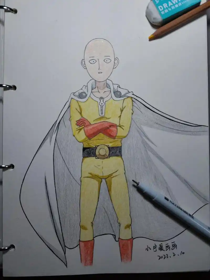 手绘漫画新年第一幅画一拳超人