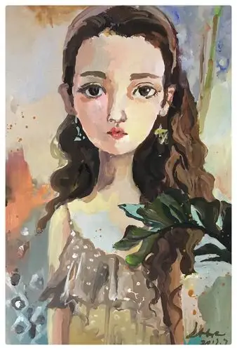 一组手绘人物丙烯画作品分享