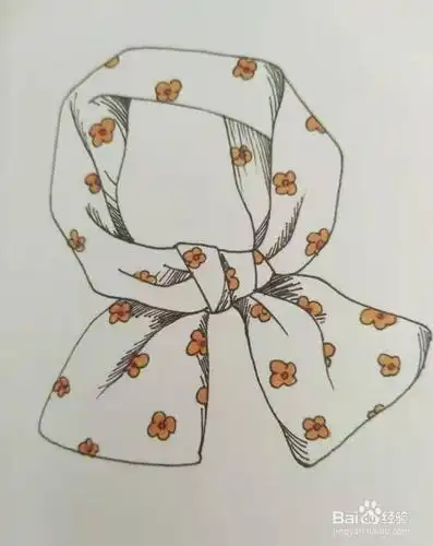 怎么用马克笔画碎花丝巾