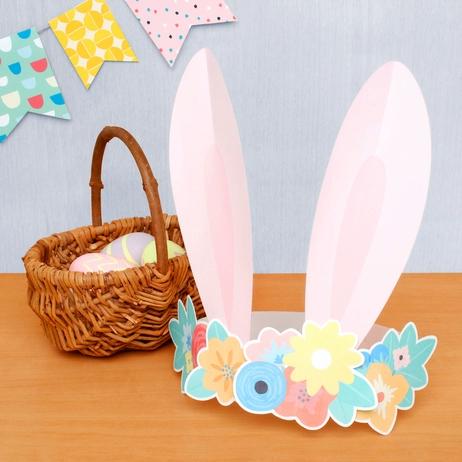 儿童益智diy立体手工制作卡通小兔子面具头饰3d纸质模型纸艺玩具