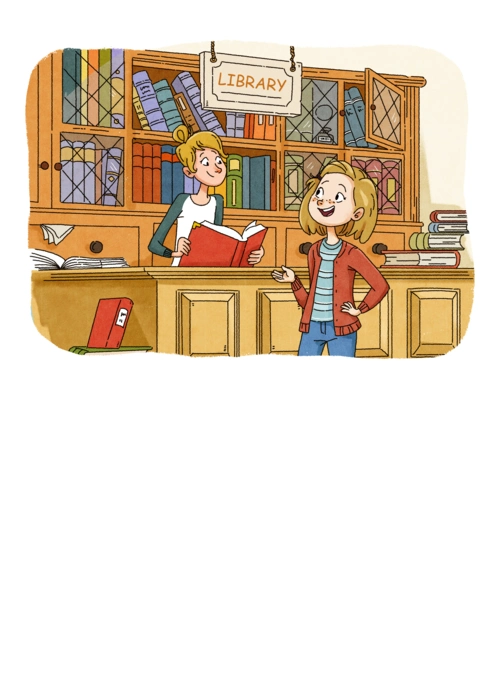 图书馆-儿童插画