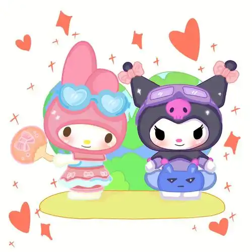 浅浅的组一下cp吧#插画分享  #美乐蒂  #库洛米  #可爱头像