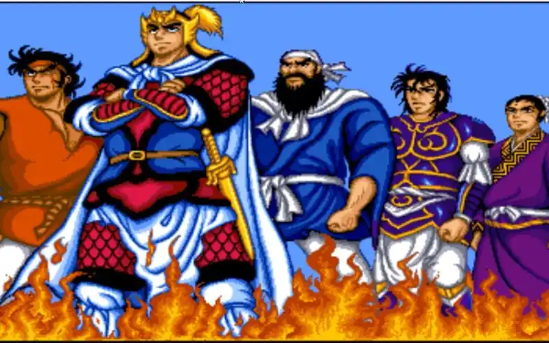 【横版过关街机游戏】三国志《吞食天地》一代--刘备通关视频_哔哩