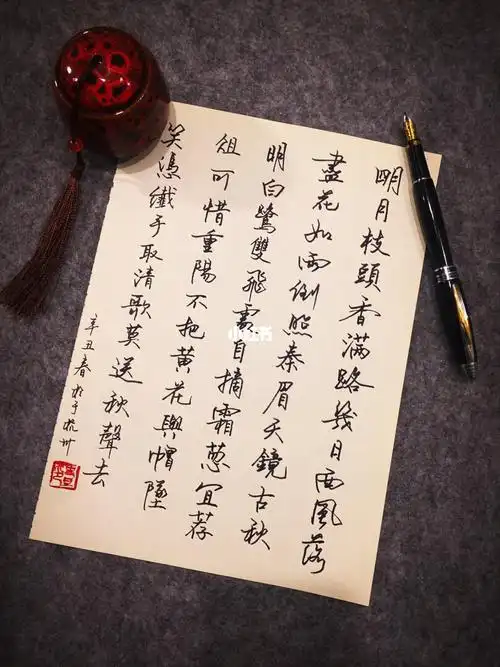 蝶恋花手写古诗词钢笔行楷古风书法练字