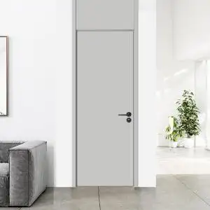 2022长沙实木烤漆卧室门带门楣超高房门极简静音室内门套装门