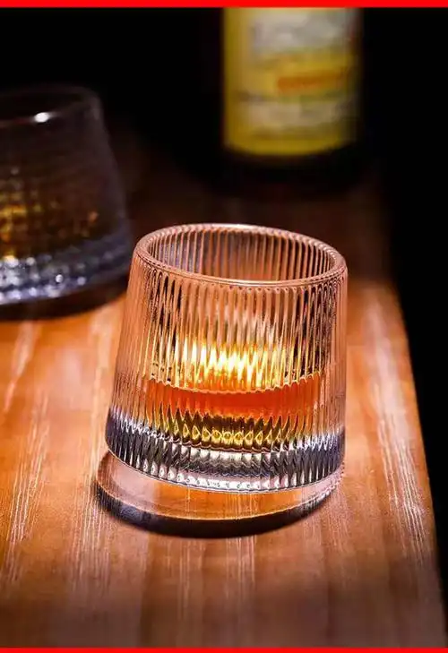 夜店酒吧威士忌酒杯欧式竖纹水晶玻璃洋酒杯锤纹玻璃杯厂家批发