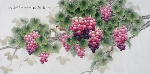 擅画葡萄的画家,羽墨作品真迹欣赏