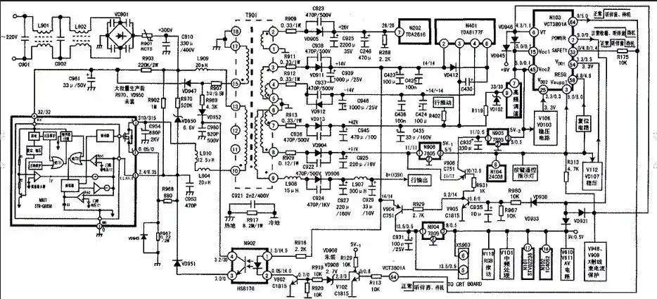 康佳25寸电视电路图