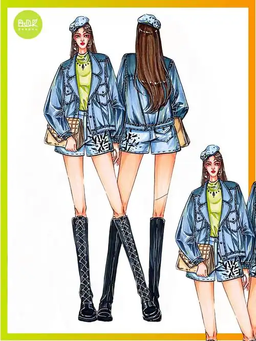 北服武坊考研 | 休闲装效果图高分定稿 | 今天给大家分享正背面服装