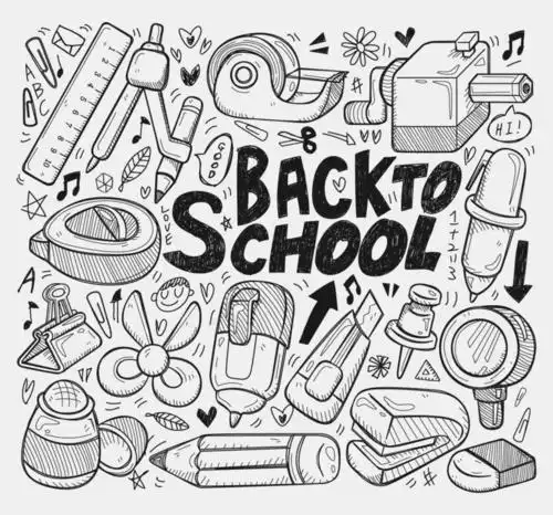 画铅文具的简笔画集