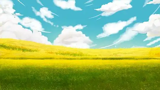 清新天空草地背景