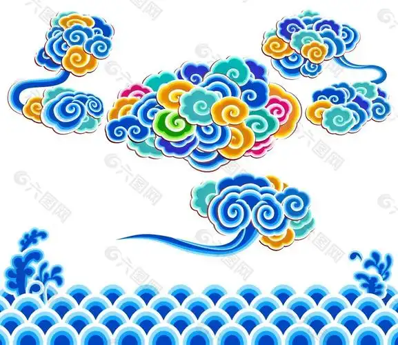 彩色祥云