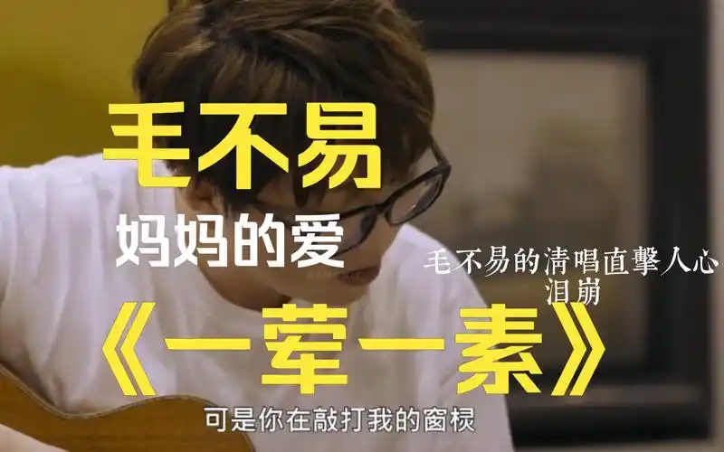 毛不易谈妈妈的爱.淡淡然的对话掩盖不住对妈妈极致思念.