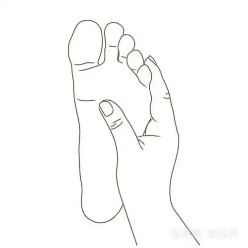 女性或男性脚鞋底, 赤脚, 底部视图.