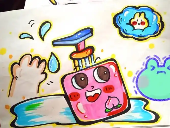 简笔画 #幼师简笔画  #创意儿童画  #画个简笔画  洗手液20分钟完成