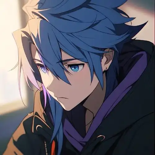 *蓝发少年动漫男生头像|图源网络#动漫帅哥头像#·#二次元新鲜事