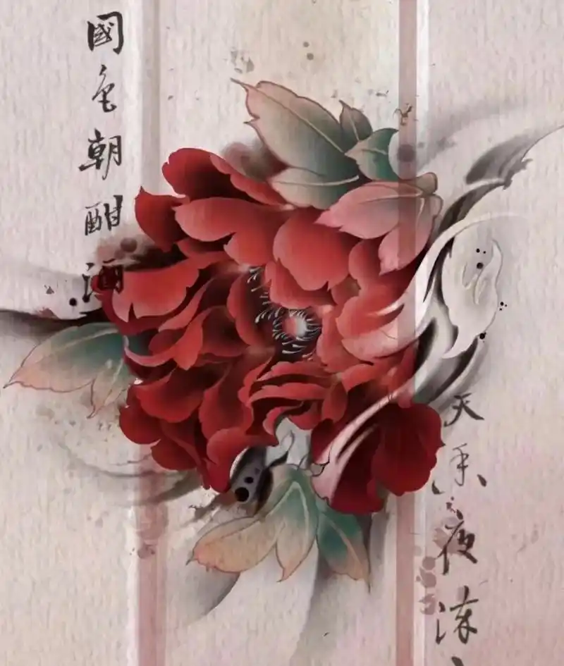 莲花纹身手稿#手稿分享 #纹身刺青 #手艺人 #日式老传统 - 抖音