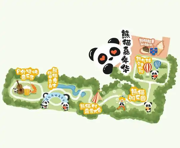 手绘活动导览图