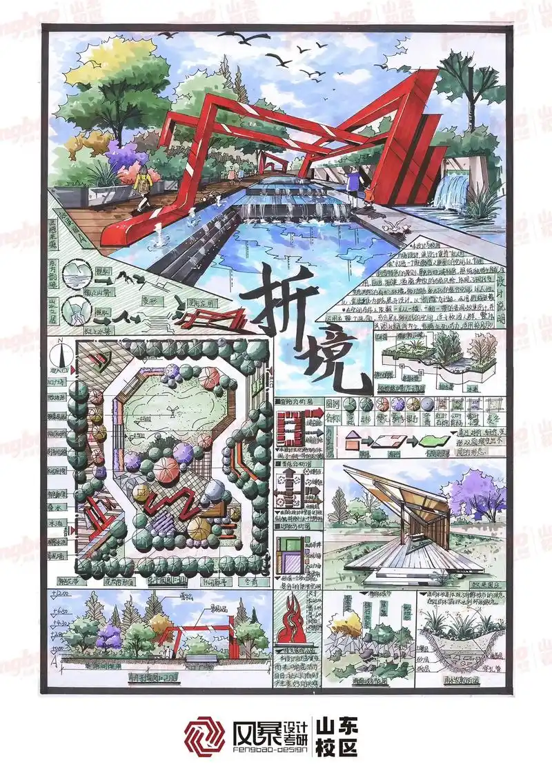 公园绿地设计快题(小场地景观设计)93有原图可分享!