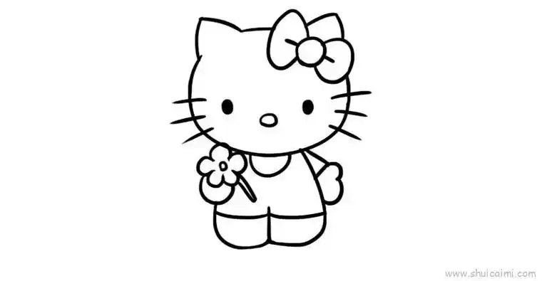 凯蒂猫简笔画画法图解
