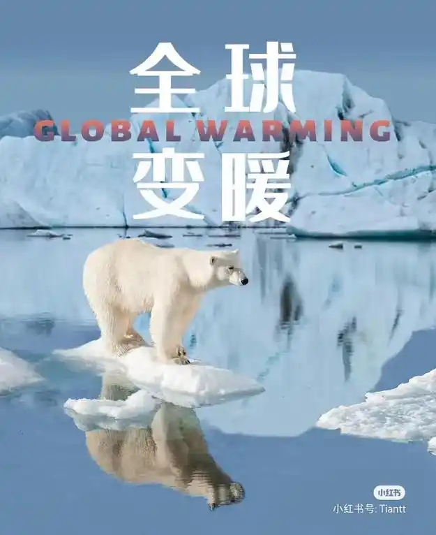全球变暖导致冰川融化,越来越多的北极熊失去了家园. 起初大家 - 抖音