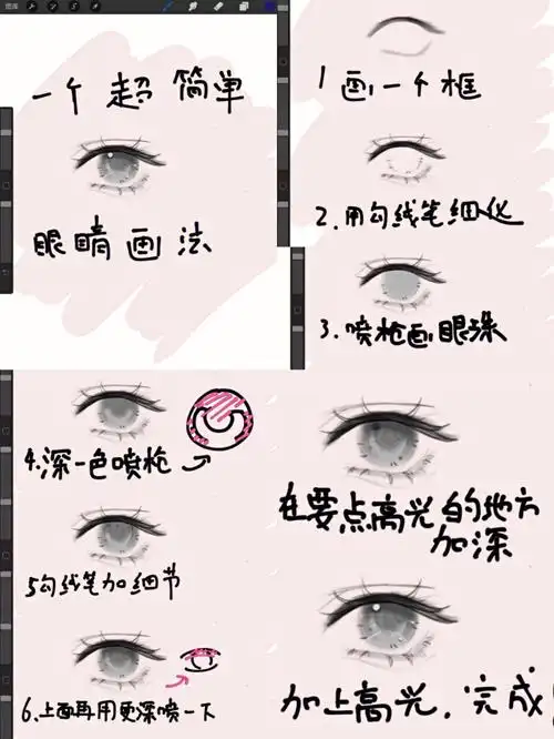 我流超简单眼睛画法教程