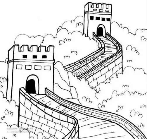 北京旅行攻略手绘长城画画(北京长城简单画法)