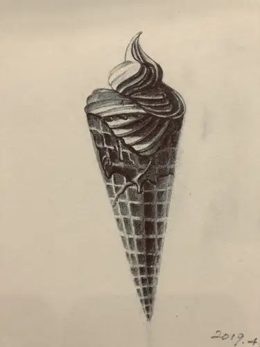 素描第八课巧克力冰淇淋