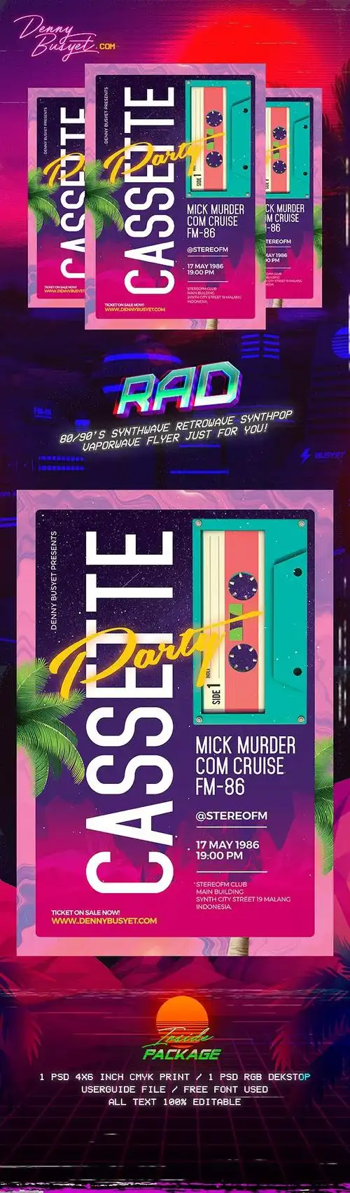 蒸汽波风格海报