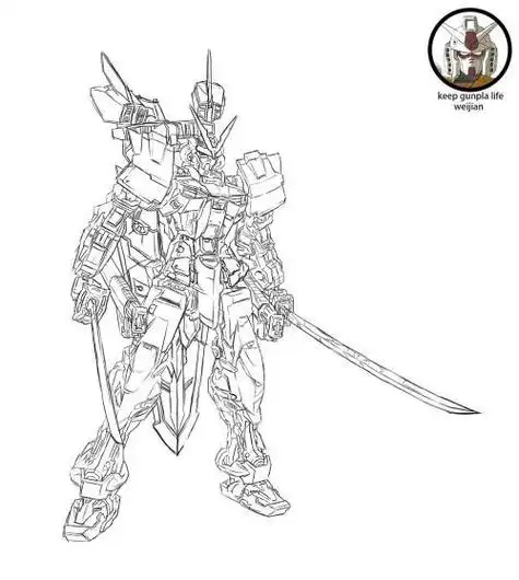 高达简笔画法卡通可爱